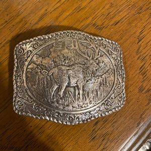 Elk belt buckle